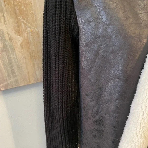 RD style faux sheepskin sweater coat - Picture 4 of 5